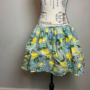 Blue & Yellow Patterned Skirt